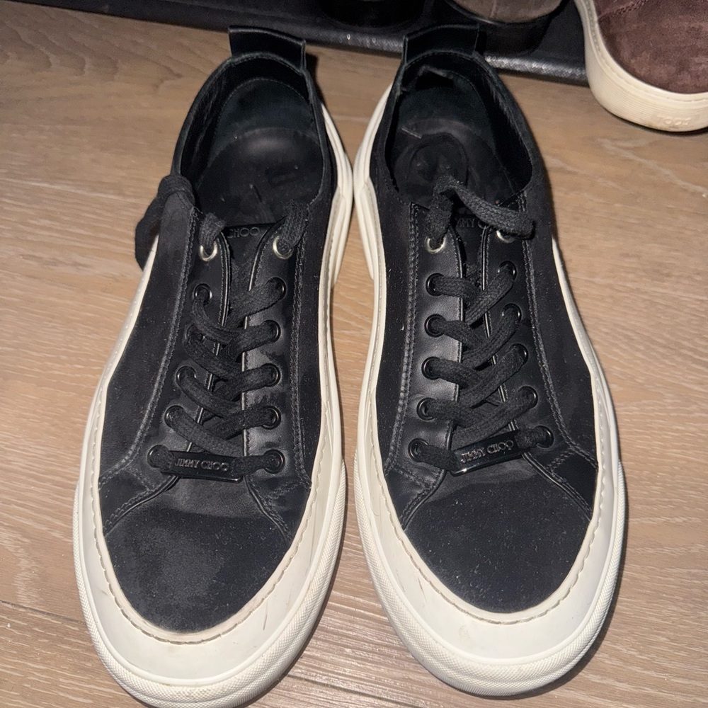 Jimmy Choo Black and White Sneakers